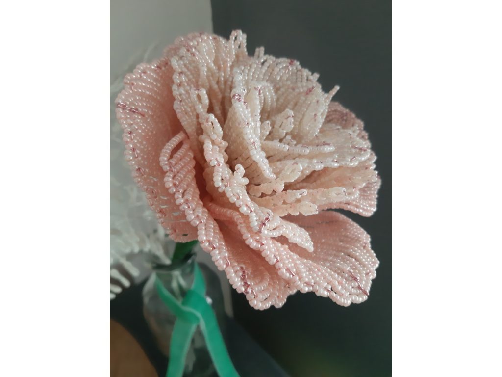 Pink Beaded Flower