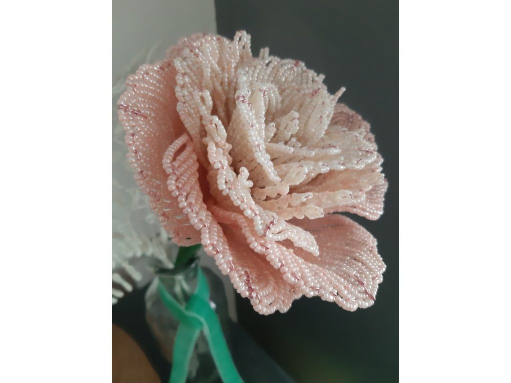 Pink Beaded Flower
