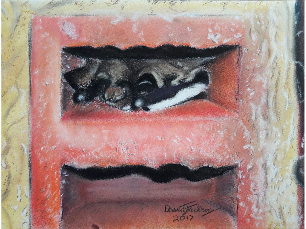 Painting of A Brick Hibernator by David Jackson