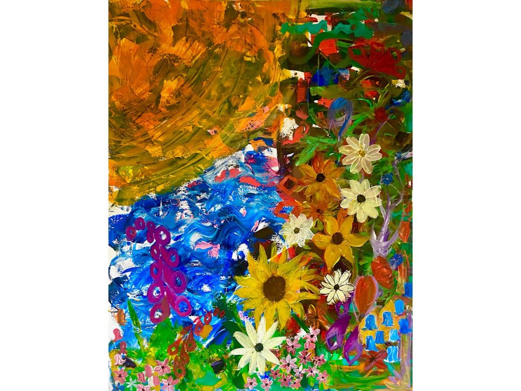 A Floral Painting by Samuel Cowley