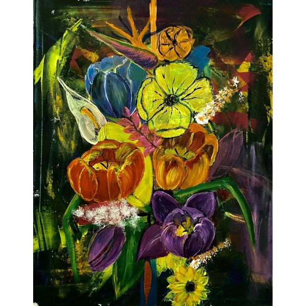A Floral Painting by Samuel Cowley